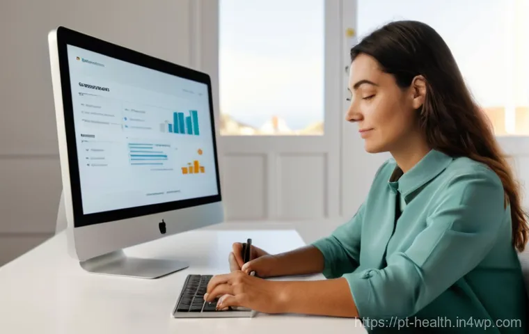 의료기록 탈중앙화의 사회적 영향 - **Prompt:** "A Portuguese individual, around 30-40 years old, sitting comfortably at a modern, minim...