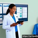 의료 기록의 투명성 확보 방안 - **Prompt 1: The Dawn of Digital Health Records**
    A bright, modern medical clinic waiting room, c...