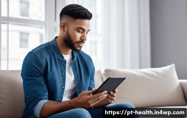 탈중앙화 의료기록의 시장 기회 분석 - **Prompt:** A young adult, dressed in casual yet stylish clothing, sits comfortably in a brightly li...