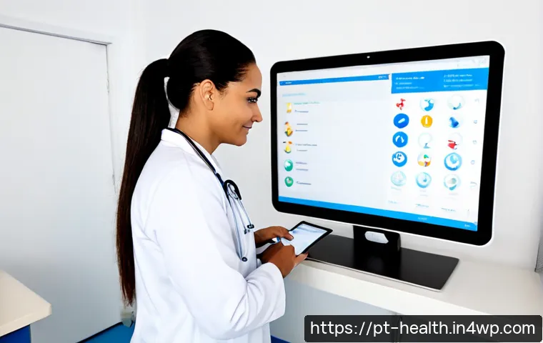 Home 17 의료기록 데이터 상호 운용성에 대한 이해 - Photorealistic Brazilian healthcare clinic, two medical professionals of diverse Brazilian heritage ...